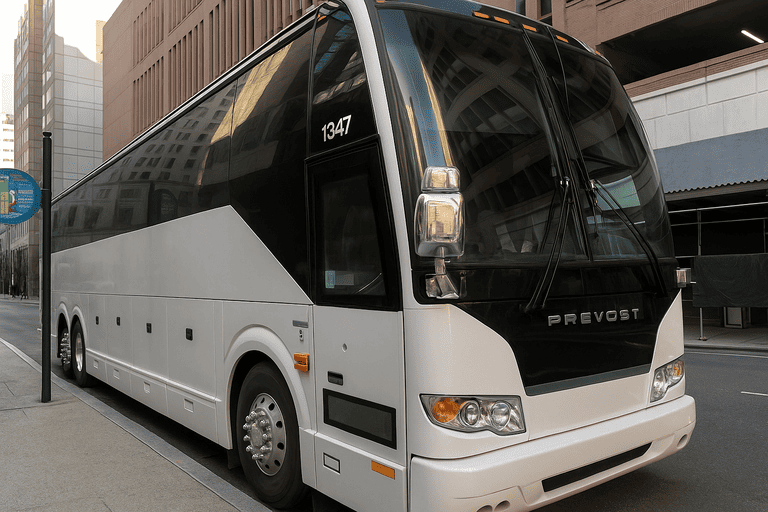 a Denver Shuttle Bus Rentals coach bus