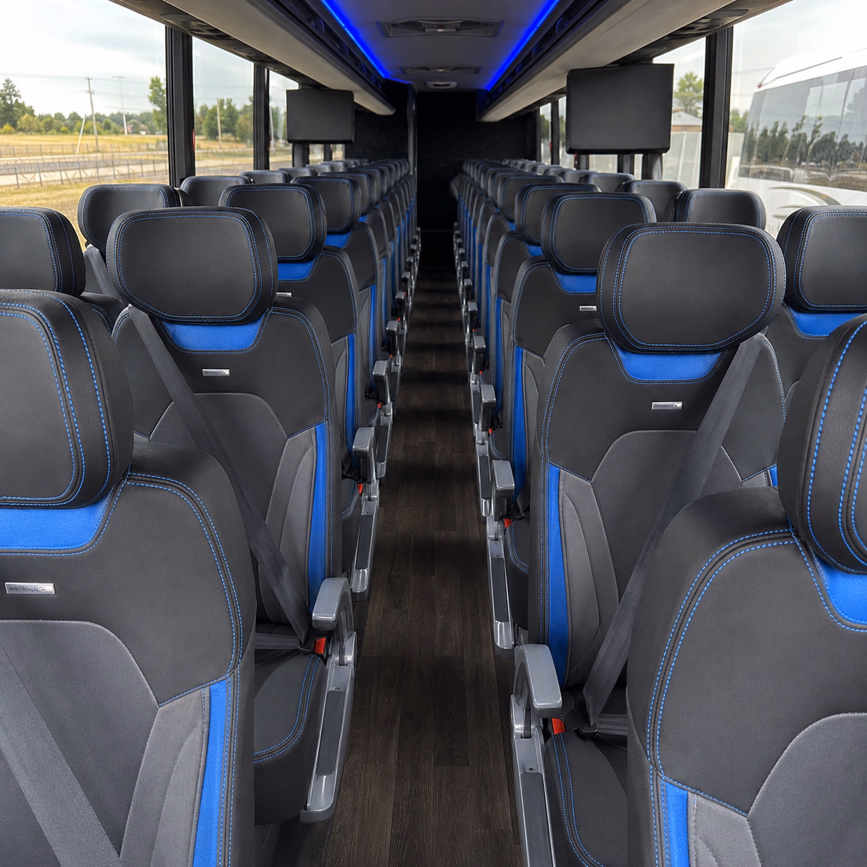 denver charter bus services interior